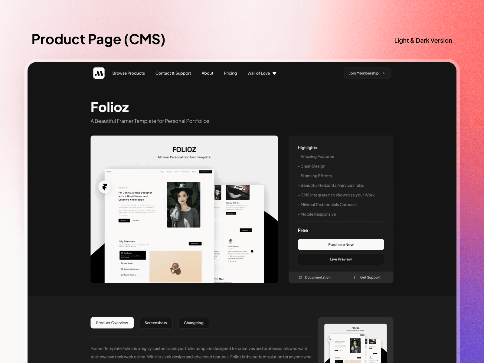 Product preview